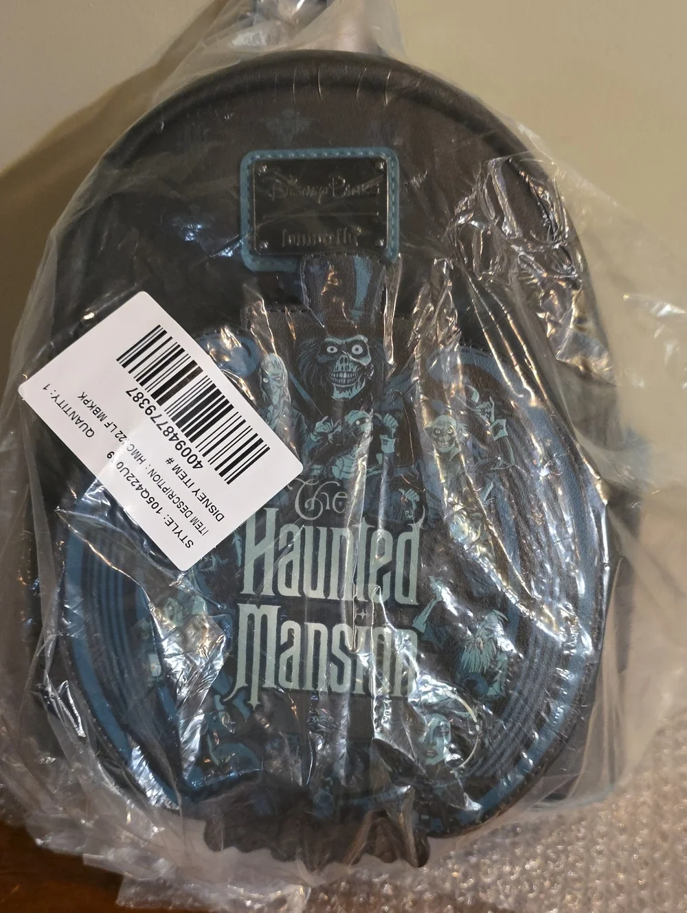 Disney Parks x Loungefly Haunted Mansion Glow-in-the-Dark Mini Backpack 2022 Ed